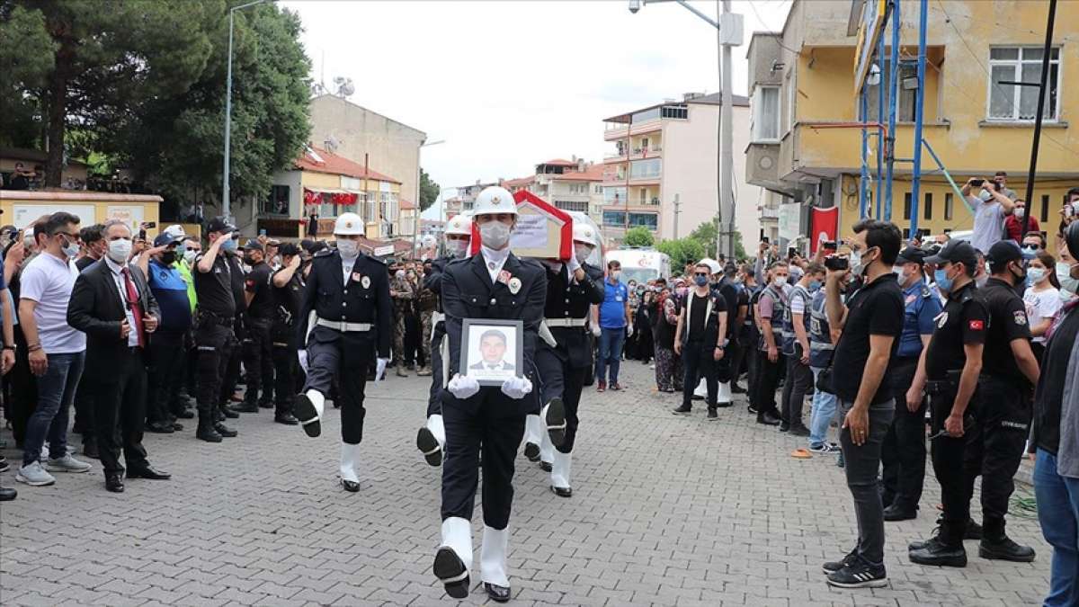 Şehit polis memuru Ercan Yangöz son yolculuğuna uğurlandı