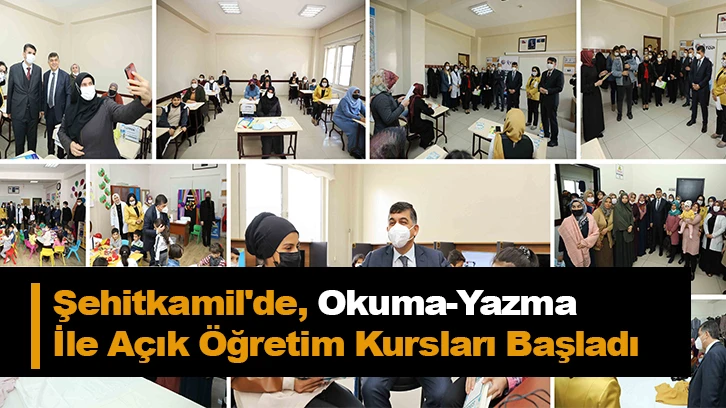 Şehitkamil'de, Okuma-Yazma İle Açık Öğretim Kursları Başladı