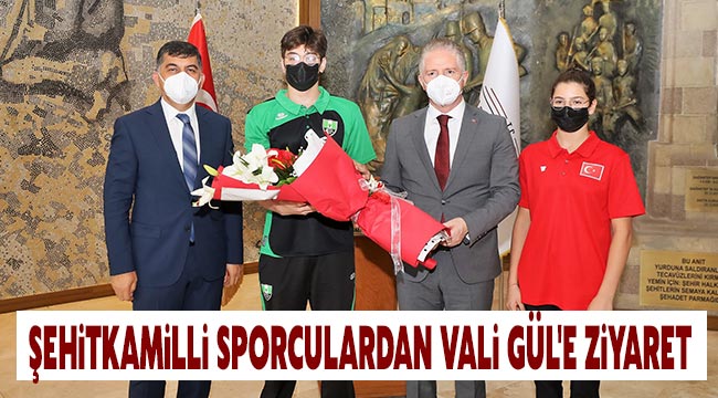 Şehitkamilli sporculardan Vali Gül'e ziyaret