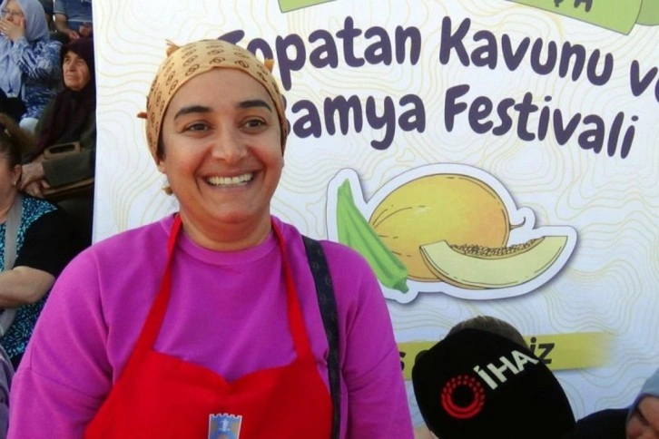 Selimpaşa'da kavun ve bamya festivali renkli görüntülere sahne oldu