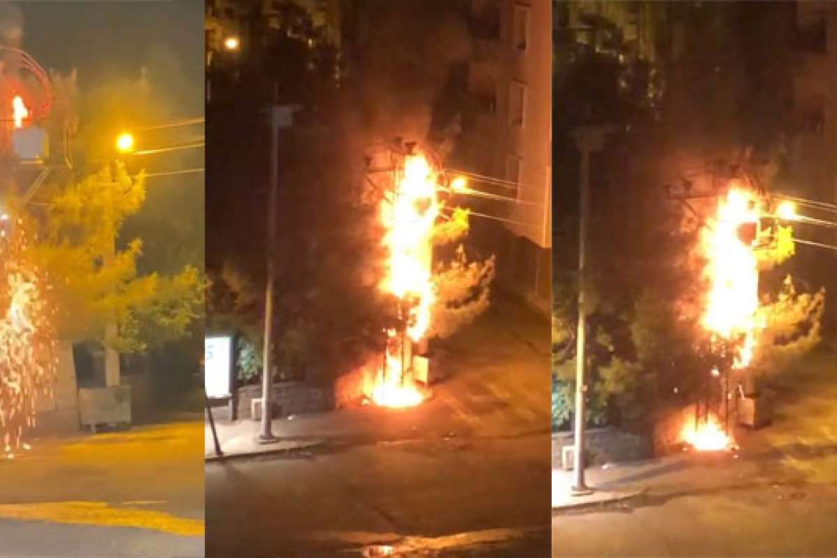 Siverek'te elektrik trafosu bomba gibi patladı