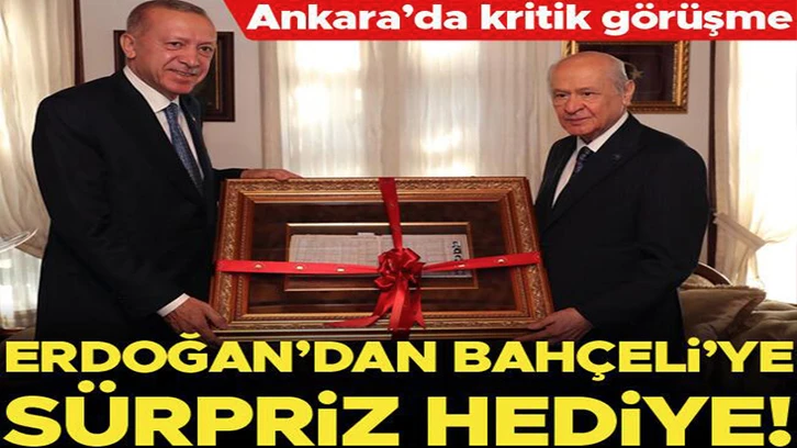 Son dakika... Cumhurbaşkanı Erdoğan'dan Bahçeli'ye sürpriz hediye! Kritik görüşme