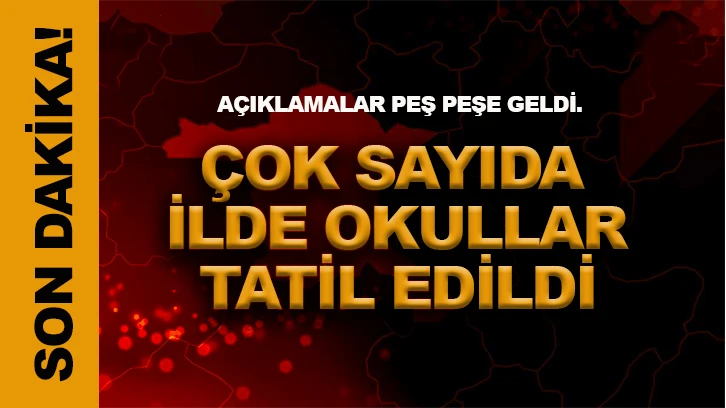 Son dakika haberi: Çok sayıda ilde okullar tatil edildi