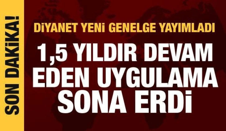 Son dakika haberi! Diyanet'ten genelge: Camilerde saf düzeni yeniden eski sisteme dönecek