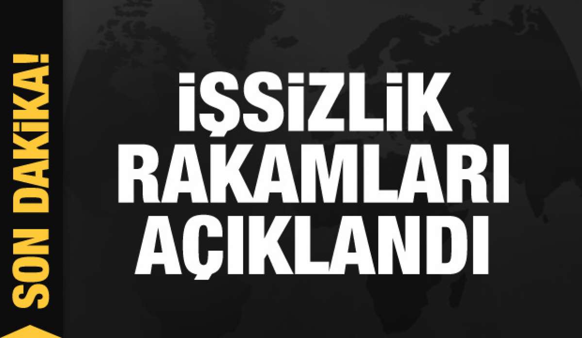 Son dakika haberi: İşsizlik rakamları açıklandı