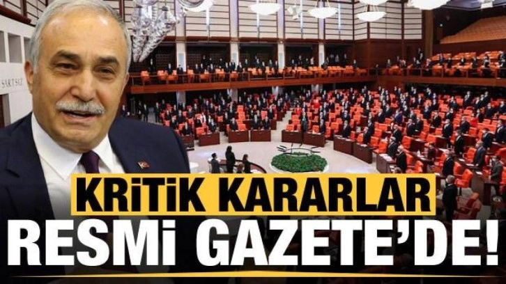 Son dakika: Kritik kararlar Resmi Gazete'de!