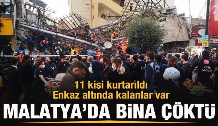 Son Dakika: Malatya'da bina çöktü