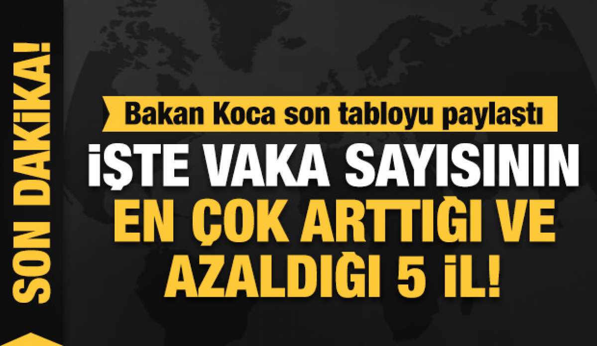 Son Dakika... Sağlık Bakanı Fahrettin Koca açıkladı! İşte vaka sayısının en çok arttığı 5 il!