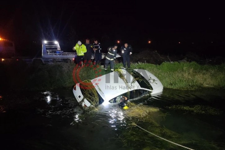 Sulama kanalına uçan otomobilin sürücüsü hayatını kaybetti