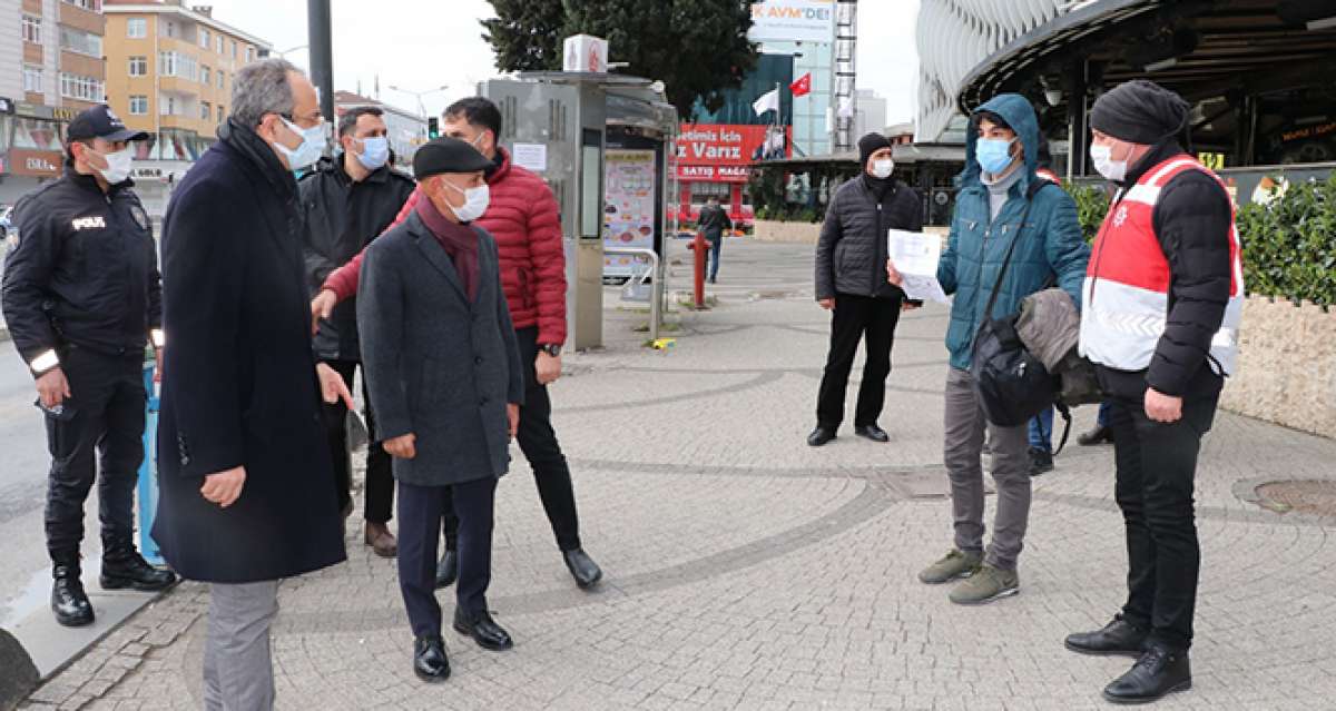 Sultanbeyli Kaymakamı, hafta sonu gerçekleştirilen korona virüs denetimlerine katıldı