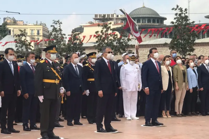 Taksim Meydanı'nda 30 Ağustos Zafer Bayramı töreni düzenlendi