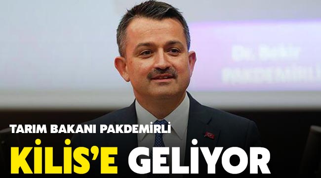 Tarım Bakanı Pakdemirli Kilis’e geliyor