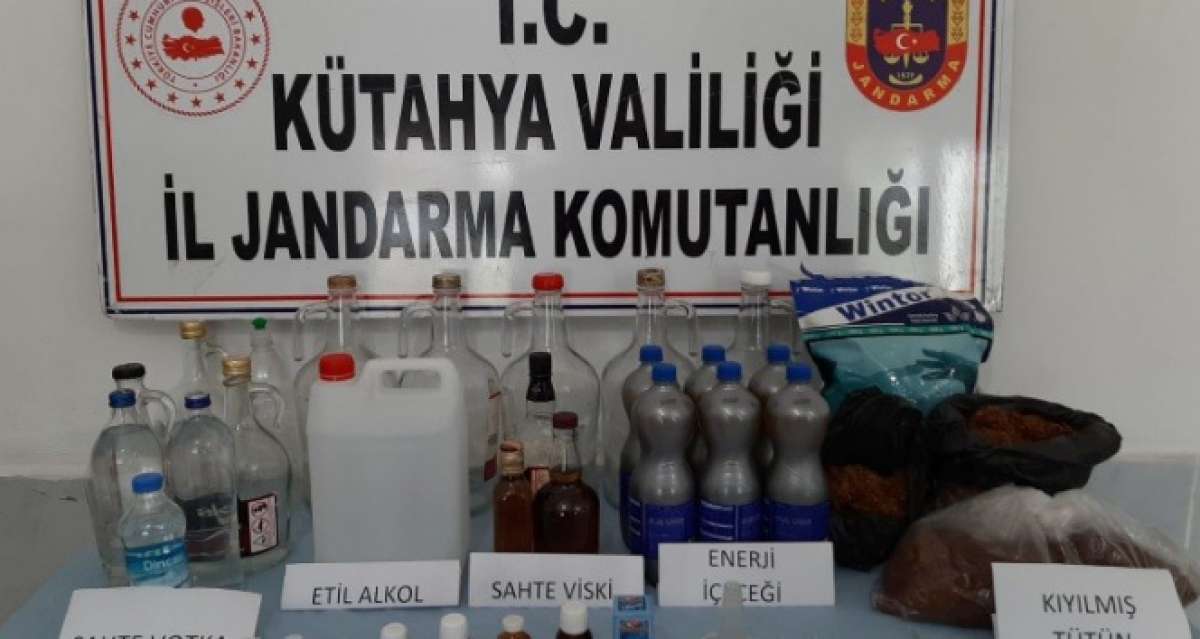 Tavşanlı'da sahte içki operasyonu