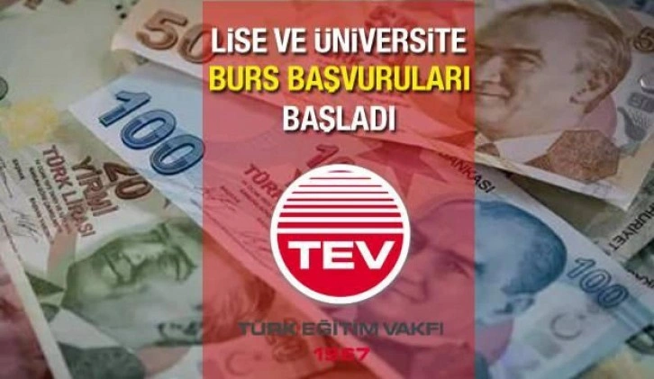 TEV lise ve üniversite burs başvuruları başladı! Öğrencilere aylık 800 TL'ye kadar burs verilec