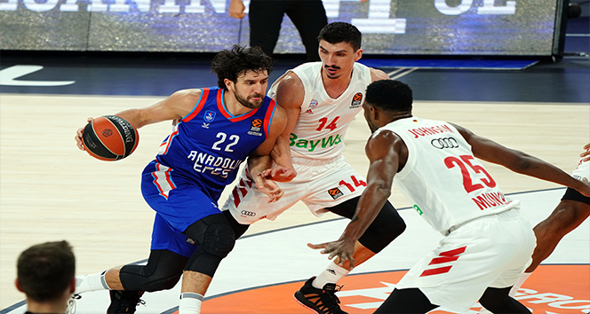 THY Euroleague: Anadolu Efes: 71 - Bayern Münih: 74