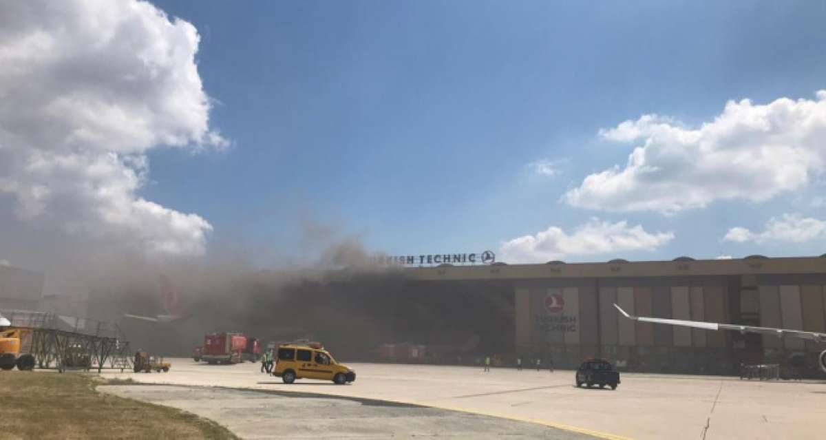 THY, uçak bakım hangarında yangın çıktı