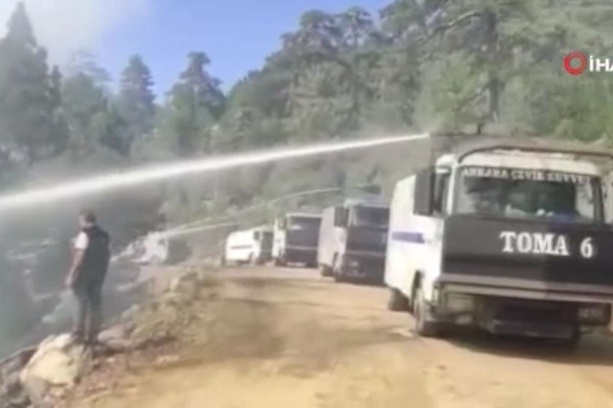 Toma'ları gören ormancıların mutluluğu görüntülere yansıdı