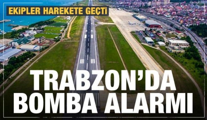 Trabzon'da yolcu uçağında bomba alarmı