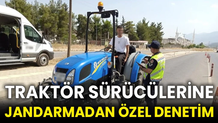 Traktör sürücülerine Jandarmadan özel denetim