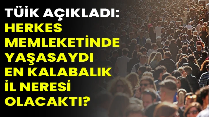 TÜİK açıkladı: Herkes memleketinde yaşasaydı en kalabalık il neresi olacaktı?