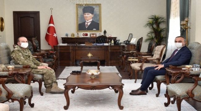 Tümgeneral Ergün'den Vali Soytürk'e ziyaret