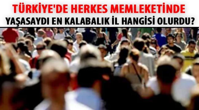 Türkiye'de herkes memleketinde yaşasaydı en kalabalık il hangisi olurdu?