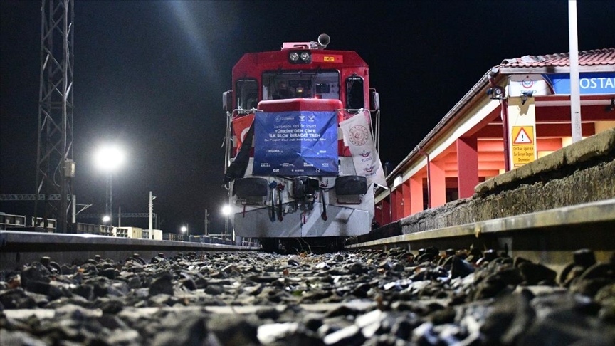 Türkiye'den Çin'e gidecek ilk blok ihracat treni Sivas'a ulaştı