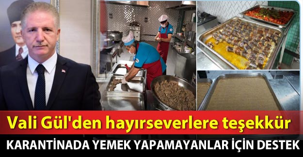 Vali Gül’den hayırseverlere teşekkür 