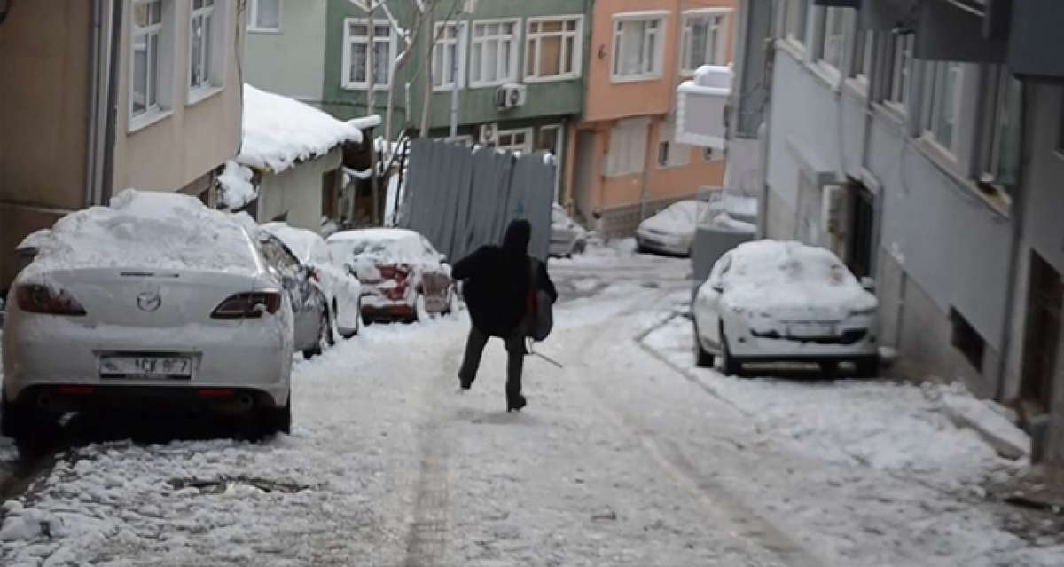 Vatandaşların karla imtihanı