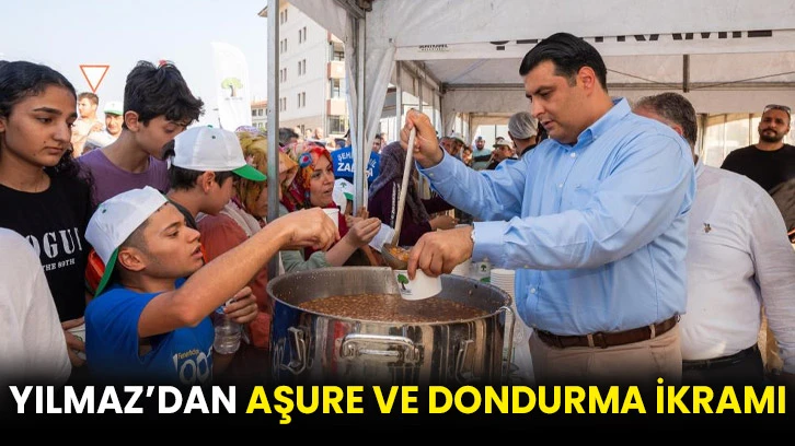 Yılmaz’dan aşure ve dondurma ikramı