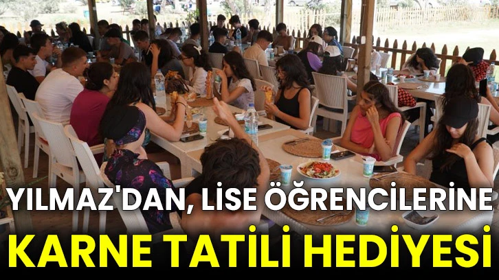 Yılmaz'dan, lise öğrencilerine karne tatili hediyesi