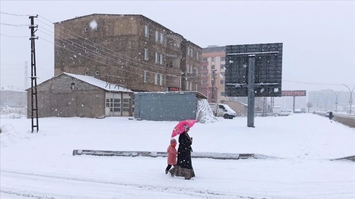 Yüksekova'da kar ulaşımı etkiliyor