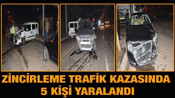 Zincirleme trafik kazasında 5 kişi yaralandı