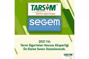 2021 Yılı Tarım Sigortaları Havuzu Eksperliği Ön Eleme Sınavı düzenlenecek