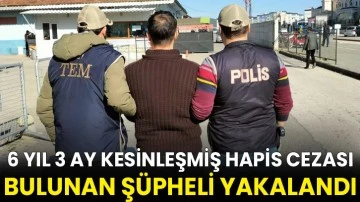 6 yıl 3 ay kesinleşmiş hapis cezası bulunan şüpheli yakalandı