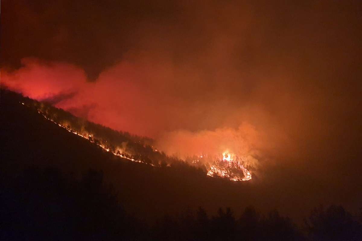 Amanoslar'da orman yangını