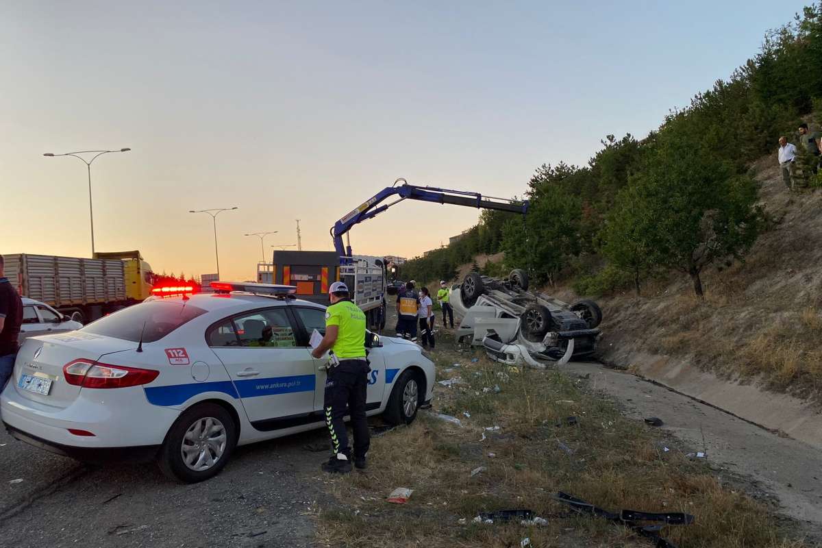 Ankara Çevre Yolu'nda zincirleme kaza