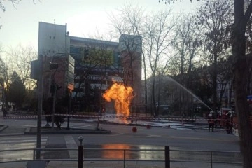 Ankara’da doğalgaz borusu patladı