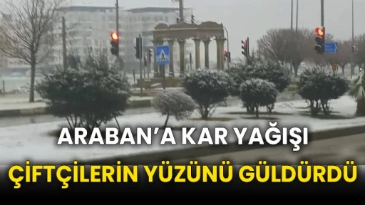 Araban’a kar yağışı çiftçilerin yüzünü güldürdü