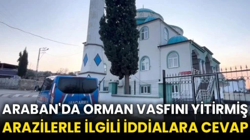 Araban'da orman vasfını yitirmiş arazilerle ilgili iddialara cevap