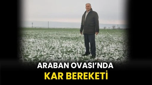 Araban Ovası’nda kar bereketi