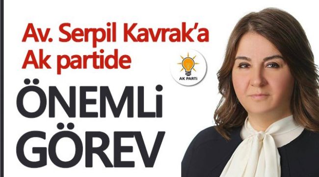 Av. Serpil Kavrak’a Ak partide önemli görev