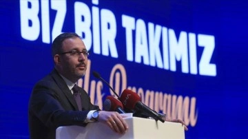 Bakan Kasapoğlu: 'Biz Bir Takımız' projesi bir birlik ve kardeşlik öyküsüdür