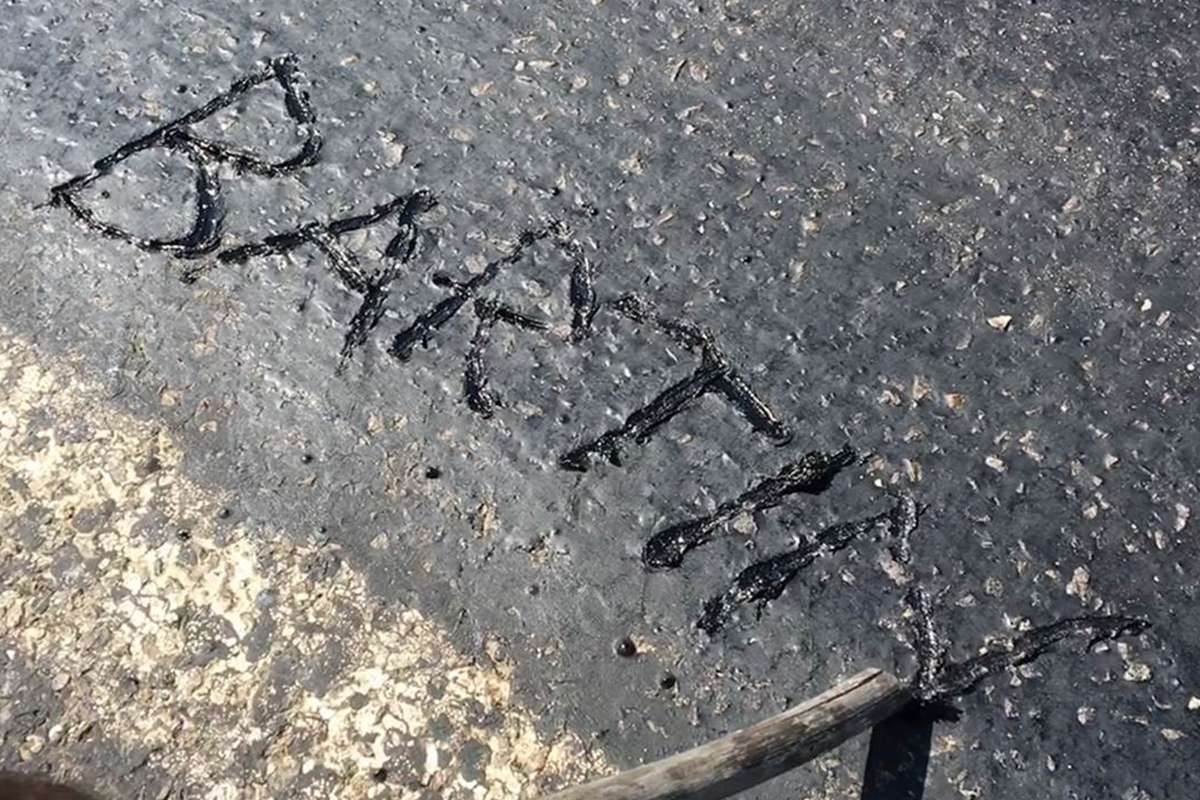 Bartın'da sıcak hava asfalt eritti