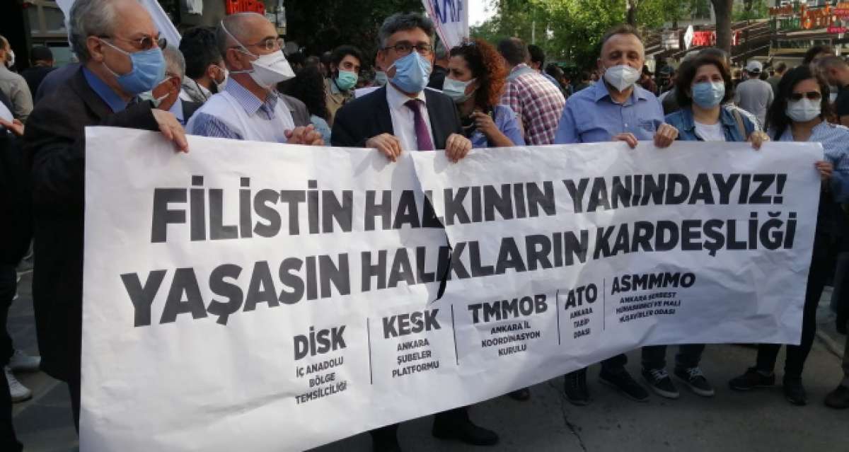 Başkent'te İsrail'in zulmüne karşı tepkiler devam ediyor