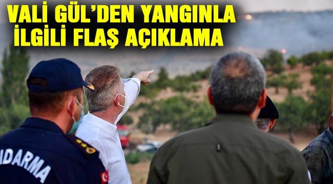  Vali Gül'den yangınla ilgili flaş açıklama