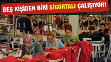 Beş kişiden biri sigortalı çalışıyor!