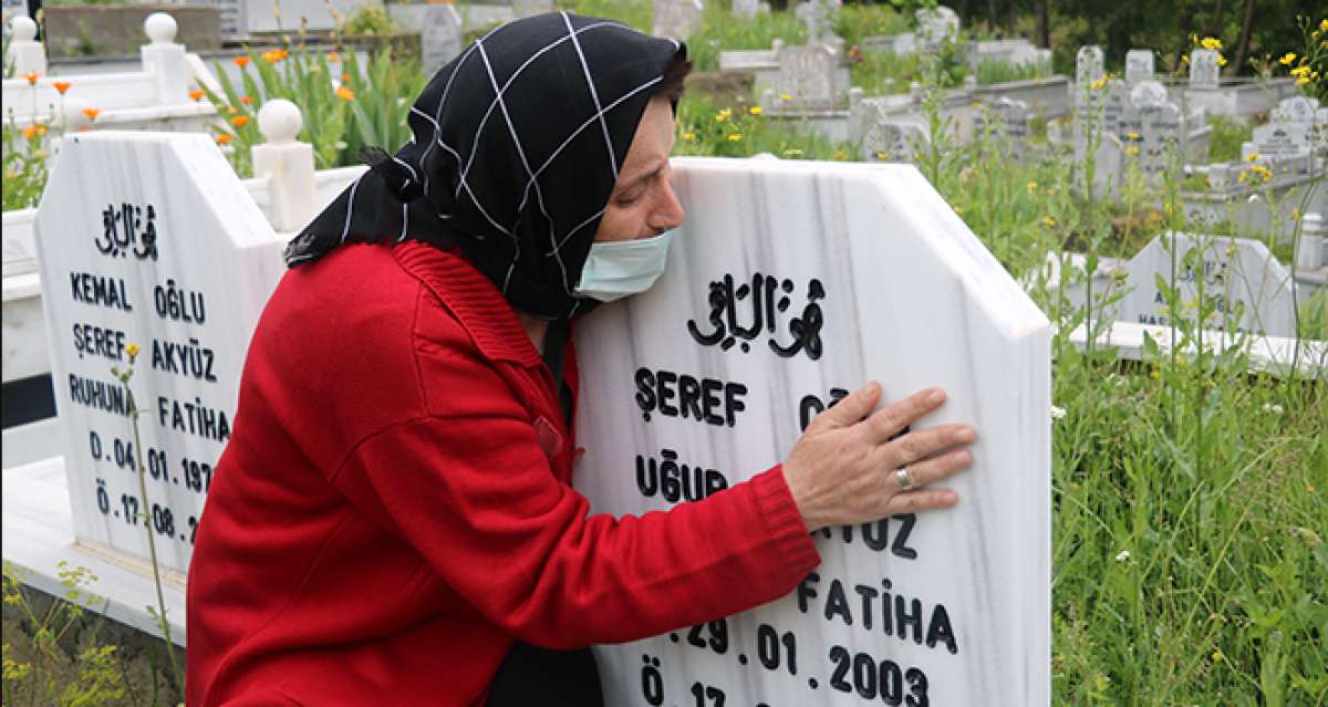 Bu acıya yürek dayanmaz: Bir mezarda eşi, bir mezarda oğlu