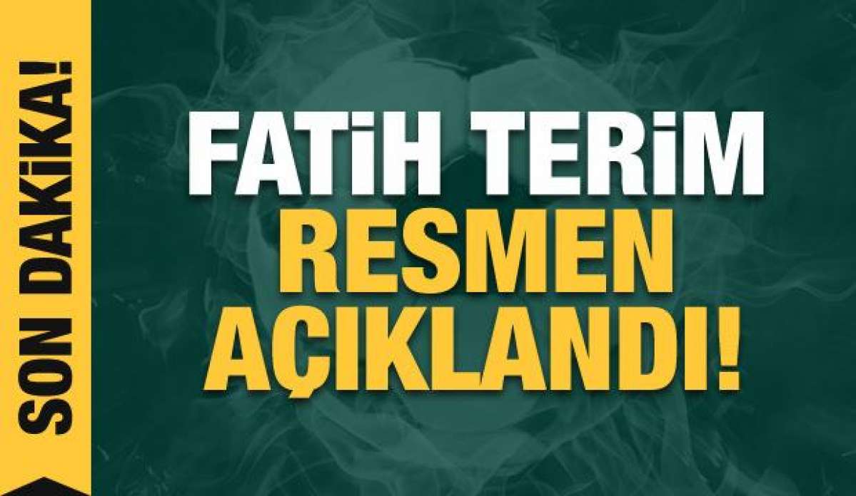 Burak Elmas, Fatih Terim'i resmen duyurdu!