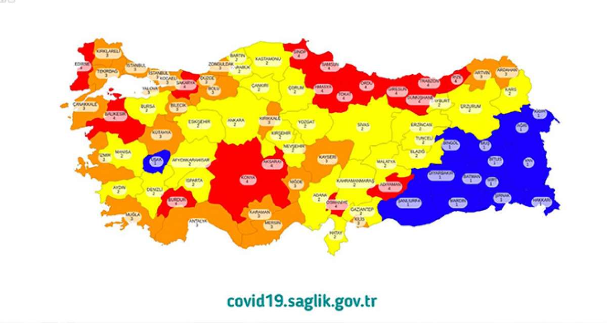 Burdur çok yüksek riskli iller arasında kaldı